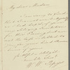 Sir William Weller Pepys to Jane Porter, autograph letter signed