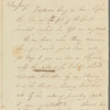 W. Blenkinsopp to Jane Porter, autograph letter signed
