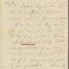 W. Blenkinsopp to Jane Porter, autograph letter signed