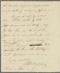 W. Blenkinsopp to Jane Porter, autograph letter signed