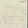 Unidentified sender to Miss Porter, autograph letter signed
