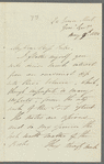 Unidentified sender to Miss Porter, autograph letter signed