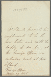 Joseph Planta to Robert Ker Porter, autograph letter third person