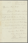 William Frederick, Duke of Gloucester to Miss Porter, autograph letter signed