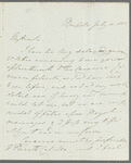 Charles Bagot to Robert Ker Porter, autograph letter signed