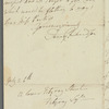 Fanny Richardson to Jane Porter, autograph letter signed