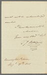 Thomas Joseph Pettigrew to Jane Porter, autograph letter signed