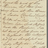 Caroline Vernon to Jane Porter, autograph letter signed