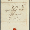 Caroline Vernon to Jane Porter, autograph letter signed