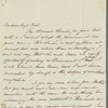 Philip Clarke to Jane Porter, autograph letter signed