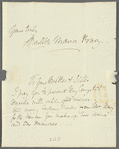 Lady Charlotte Bury to Jane Porter, autograph letter signed