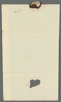 Fanny Richardson to Jane Porter, autograph letter signed