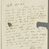 Dixon Denham to Miss Porter, autograph letter signed