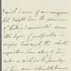 Fanny Richardson to Jane Porter, autograph letter signed