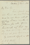 James Henderson to Robert Ker Porter, auotgraph letter signed