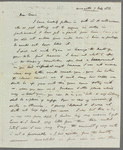 John Adamson to Jane Porter, autograph letter signed
