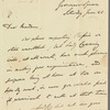 Stratford Canning, Lord Stratford de Redcliffe to Jane Porter, autograph letter signed