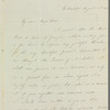 Isabella Alderson to Jane Porter, autograph letter signed