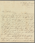 Eliza Porter to Jane Porter, autograph letter signed