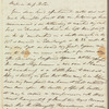 Sir Andrew Halliday to Jane Porter, autograph letter signed