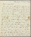 Sir Andrew Halliday to Jane Porter, autograph letter signed