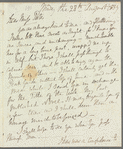 Lady Charlotte Bury to Jane Porter, autograph letter signed