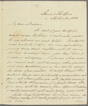 Sir James Campbell to Jane Porter, autograph letter signed