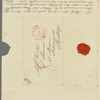 Sir James Campbell to Jane Porter, autograph letter signed