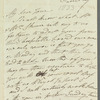 H. [W?] [Parke?] Reading to Jane Porter, autograph letter signed