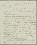 William Wood to Jane Porter, autograph letter signed