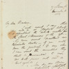 Samuel Carter Hall to Jane Porter, autograph letter signed