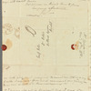 Mary Skinner to Jane Porter, autograph letter signed