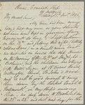 Henry Gill to Jane Porter, autograph letter signed