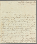 Eliza Porter to Jane Porter, autograph letter signed