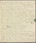 Mary Skinner to Jane Porter, autograph letter signed