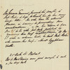 Sir James Emerson Tennent to Jane Porter, autograph letter third person