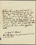 Sir James Emerson Tennent to Jane Porter, autograph letter third person