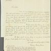 William Henry Woods to Sarah Booth, autograph letter signed