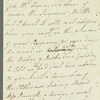 Jane Clitherow to Jane Porter, autograph letter signed