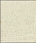 Selina Davenport to Jane Porter, autograph letter signed