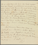 Mary Skinner to Jane Porter, autograph letter signed