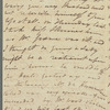 Mary Skinner to Jane Porter, autograph letter signed