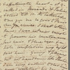 Mary Skinner to Jane Porter, autograph letter signed