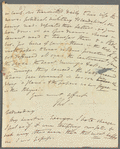 Mary Skinner to Jane Porter, autograph letter signed