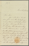 Robert Southey to "Dear Sir," autograph letter signed