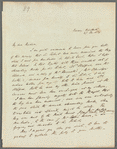 William Hart Coleridge to Jane Porter, autograph letter signed