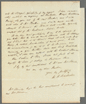 William Hart Coleridge to Jane Porter, autograph letter signed