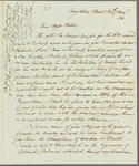 Sir Charles Throckmorton to Jane Porter, autograph letter signed