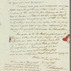 Sir Charles Throckmorton to Jane Porter, autograph letter signed