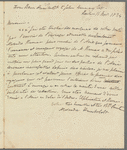 Alexander von Humboldt to John Murray, letter (copy)